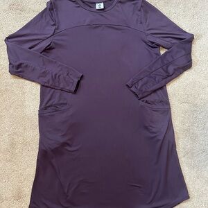 Senita Athletics Deep Purple Long Sleeve Dress